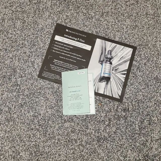 Thanks SkinCeuticals, leaflet says p-tiox but sample is