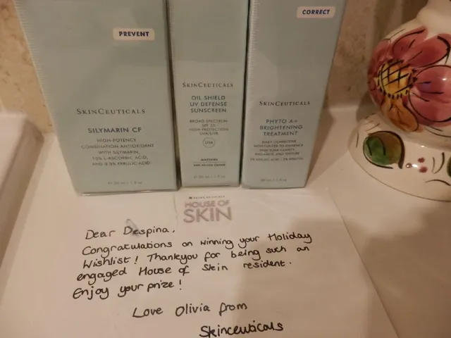 I received the skincare products, some from my wish list and
