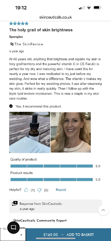 This is a picture of my favourite Skinceuticals serum. CE